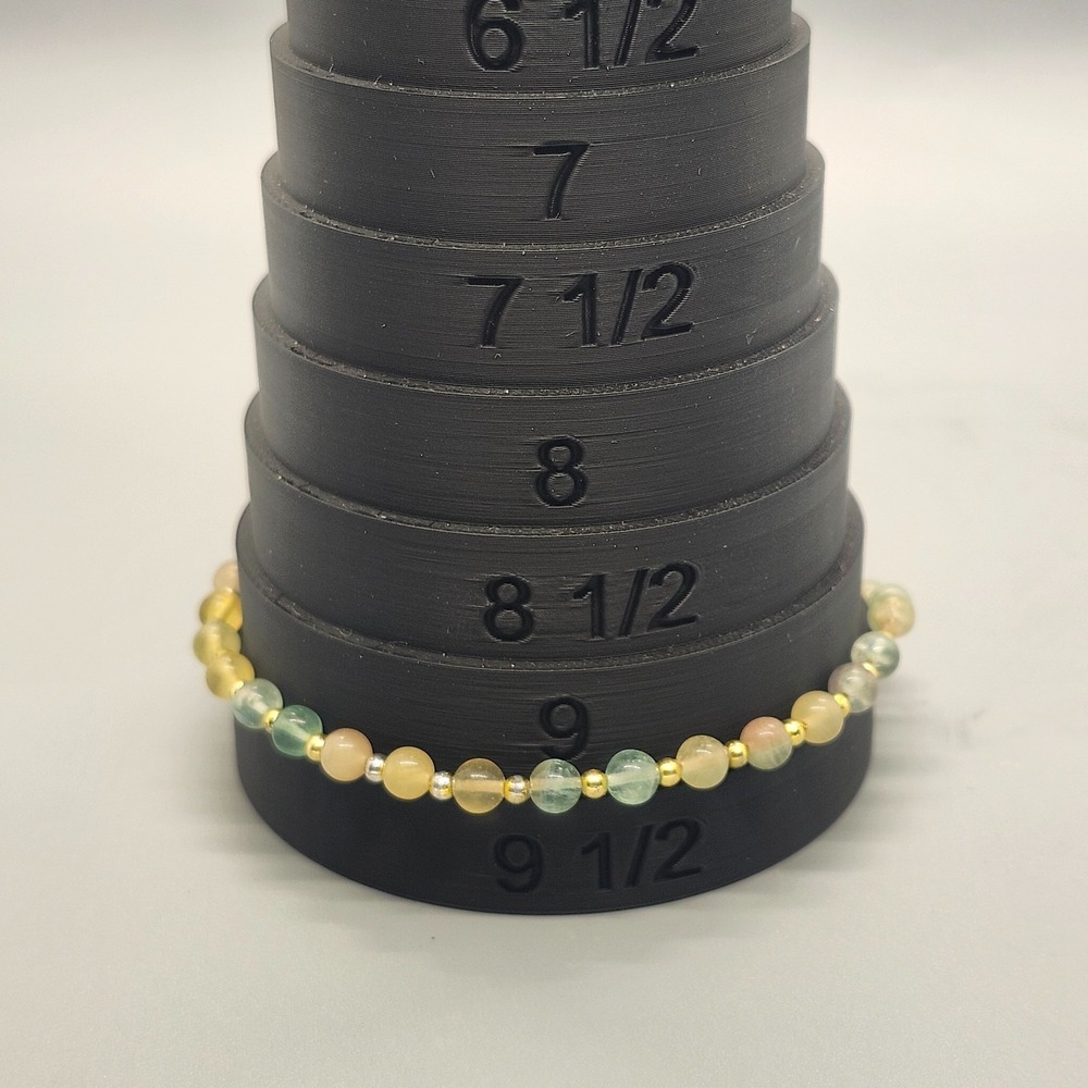 9" Bead Bracelet Natural Gemstone Dainty Gifts Handmade Twist Clasp